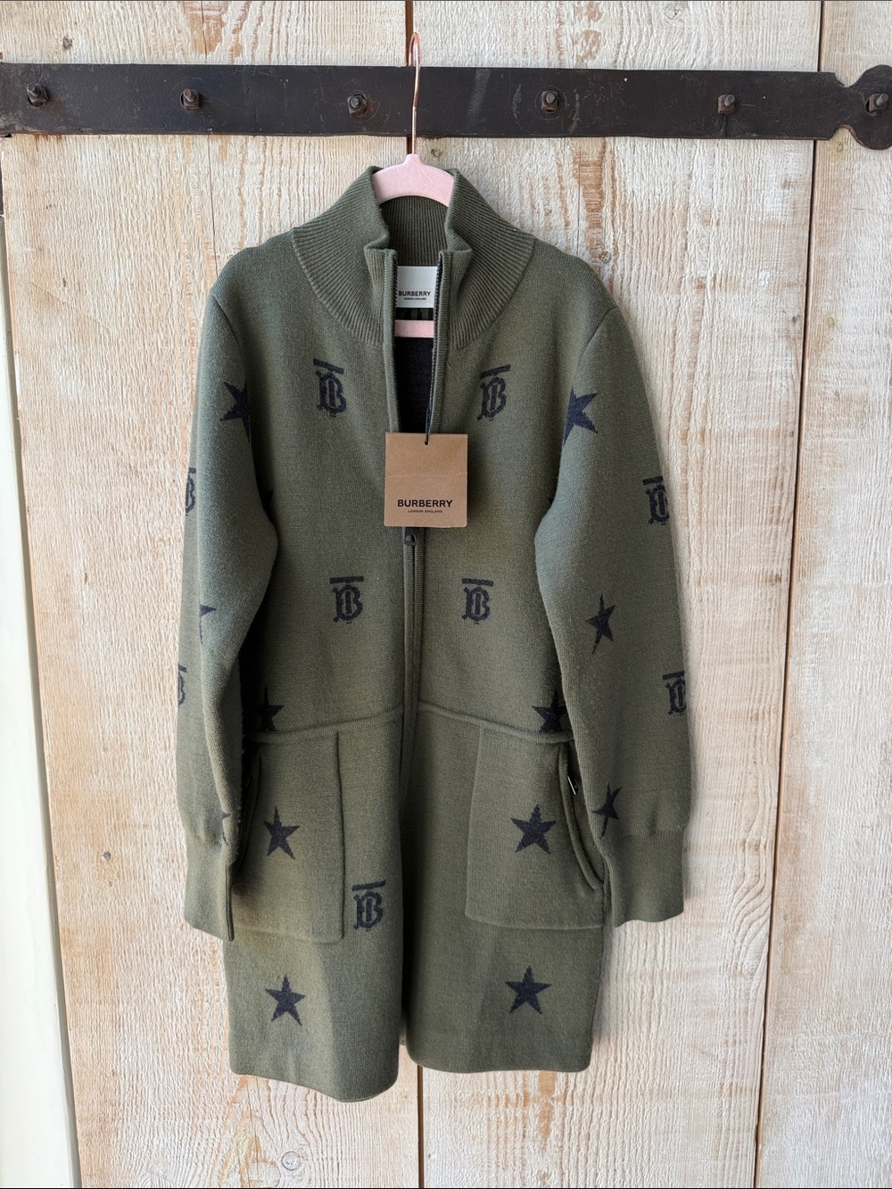 Burberry Kids 10Y Olive Green Romper Jumper